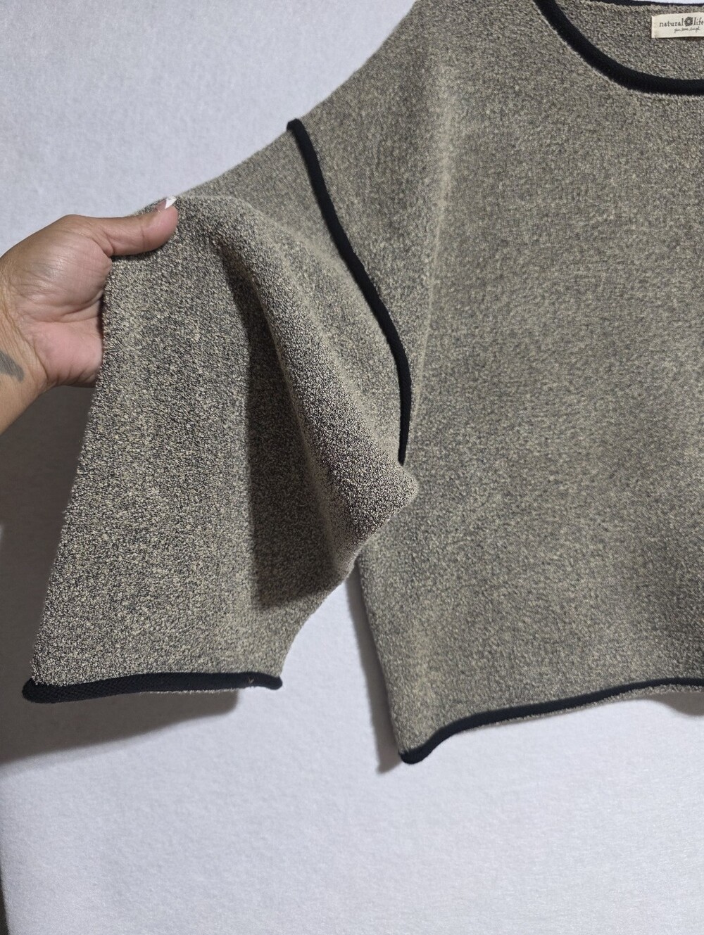 NATURAL LIFE SLOUCHY PULLOVER KNIT SWEATER SZ L - Picture 4 of 7
